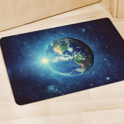 Earth And Space Print Polyester Doormat
