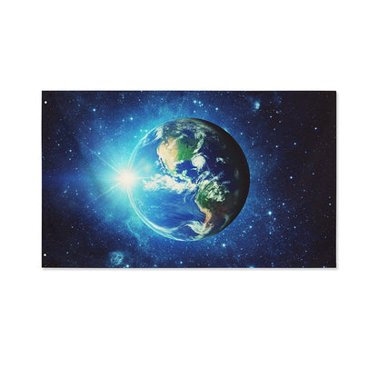 Earth And Space Print Polyester Flag
