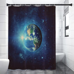 Earth And Space Print Premium Shower Curtain