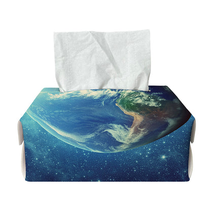 Earth And Space Print Rectangle Tissue Box Cover