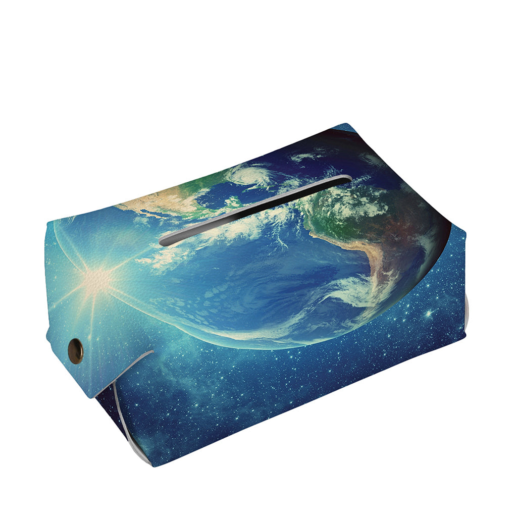 Earth And Space Print Rectangle Tissue Box Cover