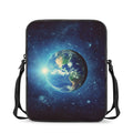 Earth And Space Print Rectangular Crossbody Bag