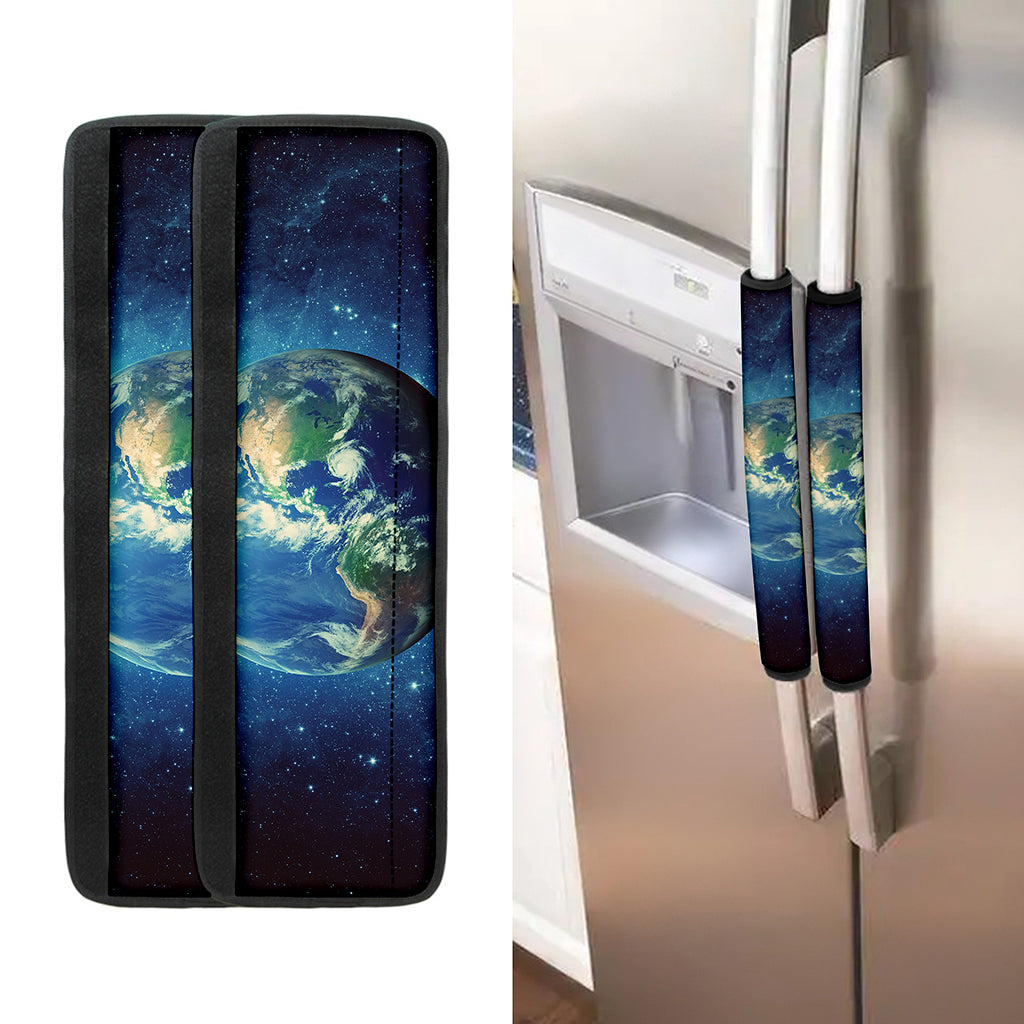 Earth And Space Print Refrigerator Handle Covers