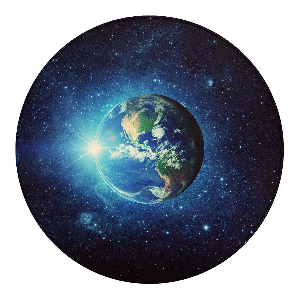 Earth And Space Print Round Blanket
