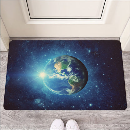 Earth And Space Print Rubber Doormat