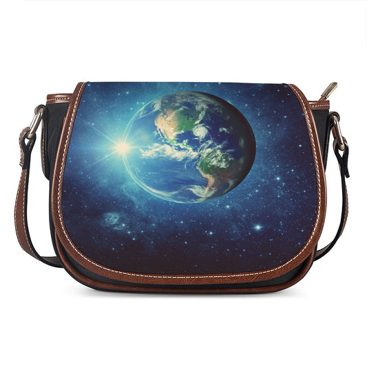 Earth And Space Print Saddle Bag