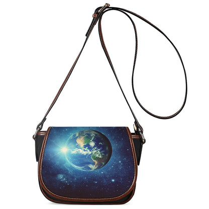 Earth And Space Print Saddle Bag