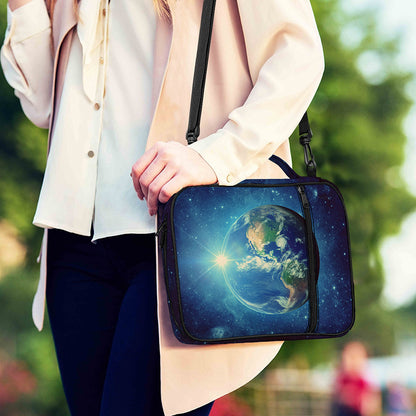Earth And Space Print Shoulder Strap Bible Bag