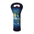 Earth And Space Print Single Neoprene Wine Tote