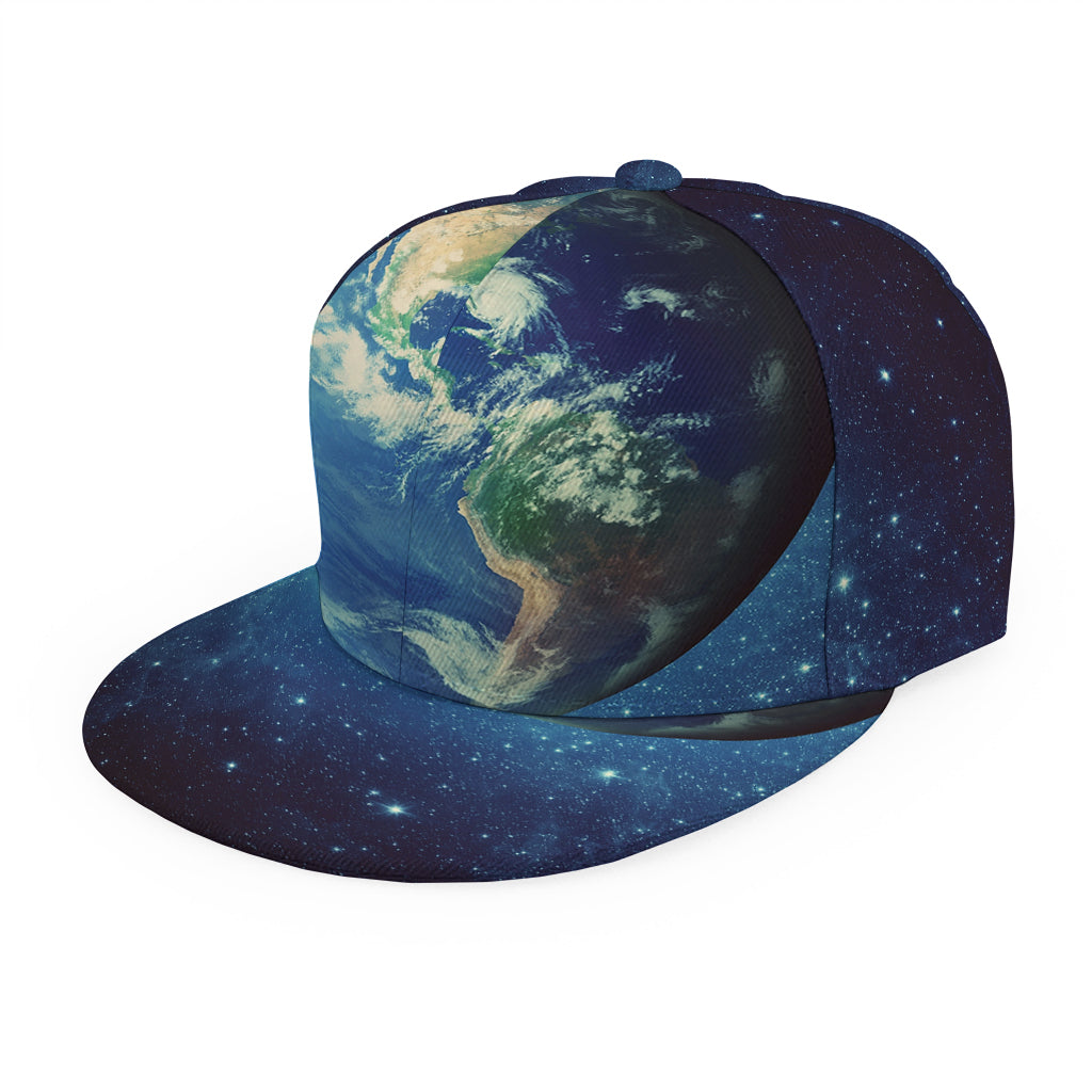 Earth And Space Print Snapback Cap