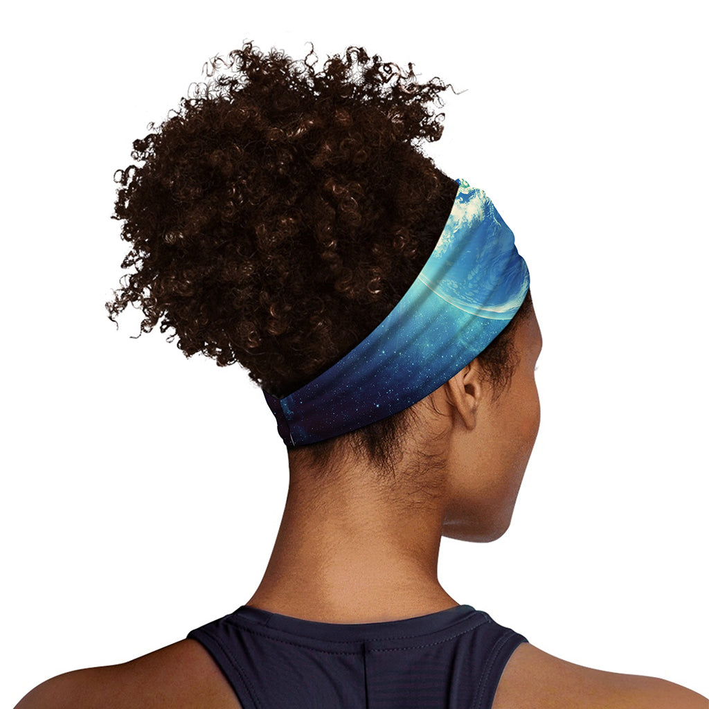 Earth And Space Print Sports Headband