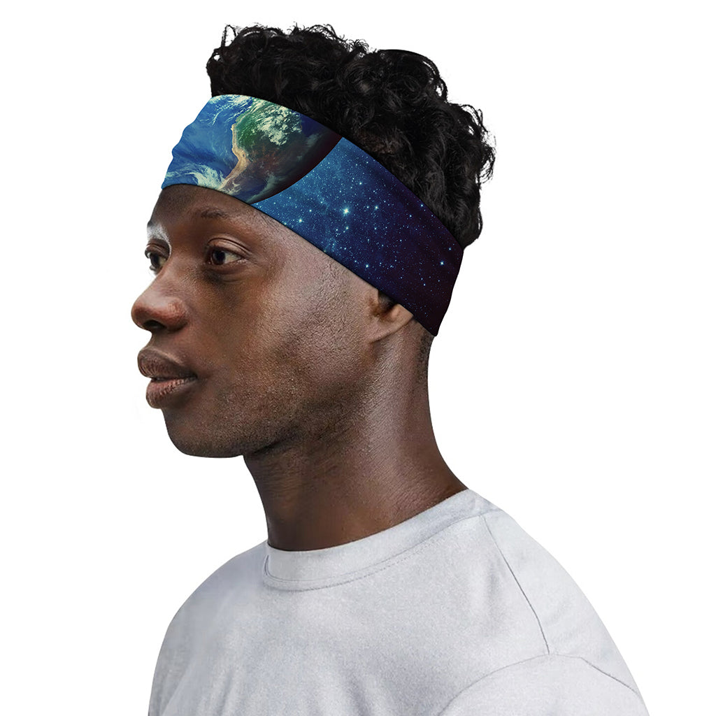 Earth And Space Print Sports Headband