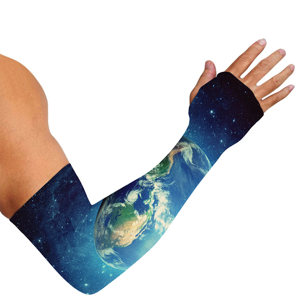 Earth And Space Print Sun Protection Arm Sleeves