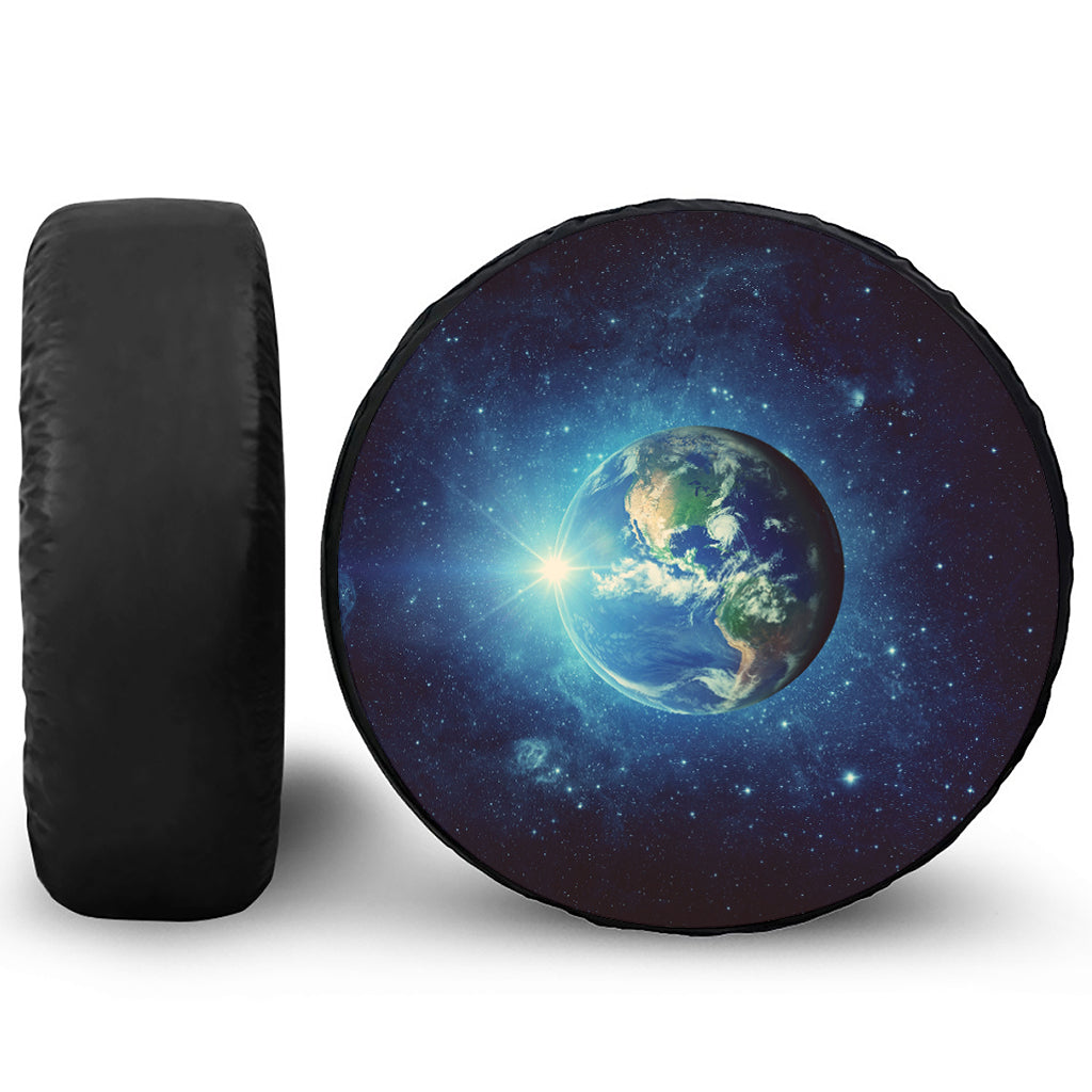 Earth And Space Print Tire Cover