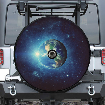 Earth And Space Print Tire Cover With Camera Hole