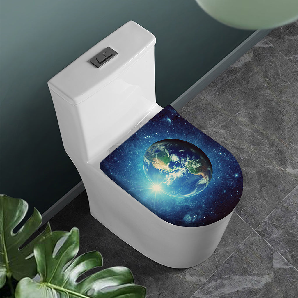 Earth And Space Print Toilet Lid Cover