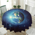 Earth And Space Print Waterproof Round Tablecloth