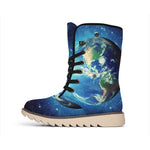 Earth And Space Print Winter Boots