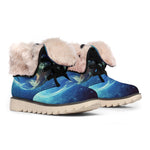 Earth And Space Print Winter Boots