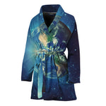 Earth And Space Print Women's Bathrobe