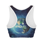 Earth And Space Print Women's Sports Bra