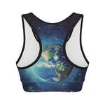 Earth And Space Print Women's Sports Bra