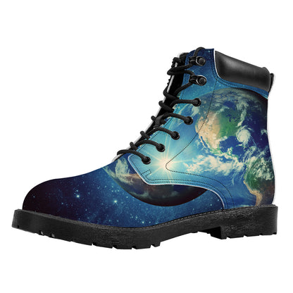Earth And Space Print Work Boots