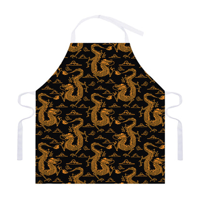 Eastern Dragon Pattern Print Adjustable Apron