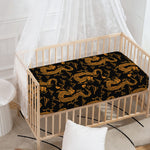Eastern Dragon Pattern Print Baby Crib Sheet