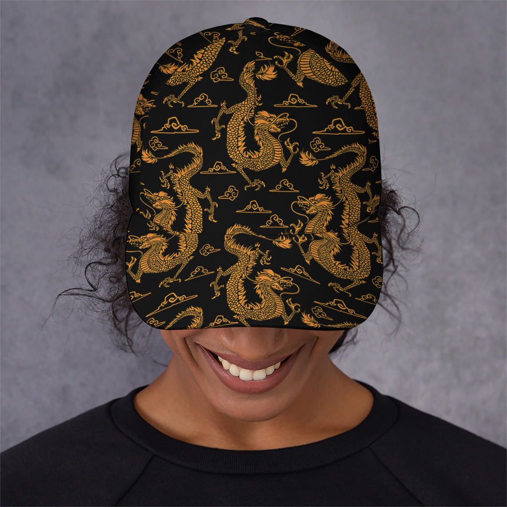 Eastern Dragon Pattern Print Baseball Cap