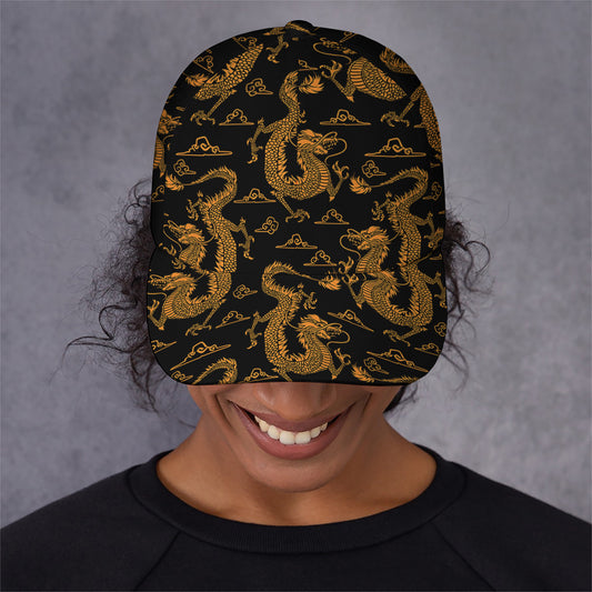 Eastern Dragon Pattern Print Baseball Cap