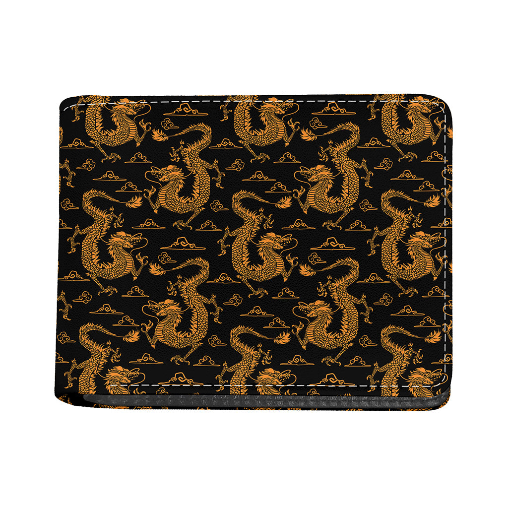 Eastern Dragon Pattern Print Bifold Wallet
