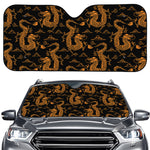 Eastern Dragon Pattern Print Car Windshield Sun Shade
