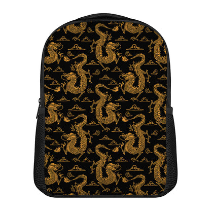 Eastern Dragon Pattern Print Casual Backpack