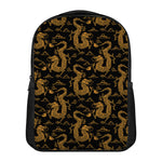 Eastern Dragon Pattern Print Casual Backpack