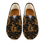 Eastern Dragon Pattern Print Casual Shoes