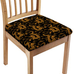 Eastern Dragon Pattern Print Chair Cushion Cover
