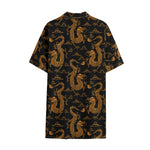 Eastern Dragon Pattern Print Cotton Hawaiian Shirt