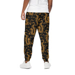 Eastern Dragon Pattern Print Cotton Pants