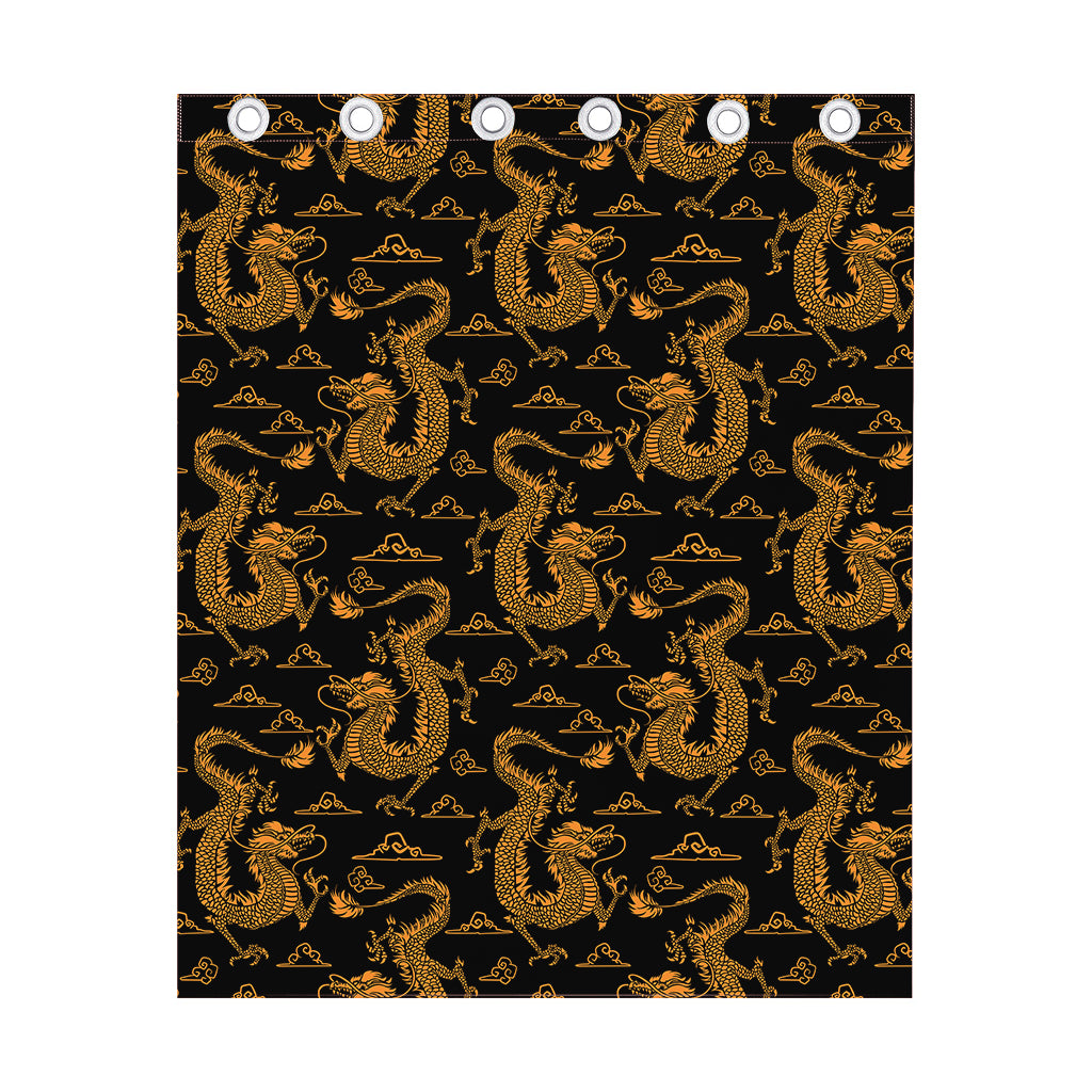 Eastern Dragon Pattern Print Curtain