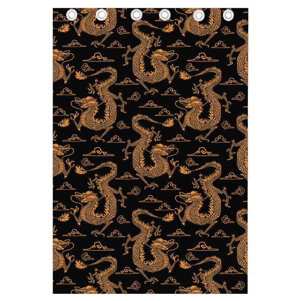 Eastern Dragon Pattern Print Curtain