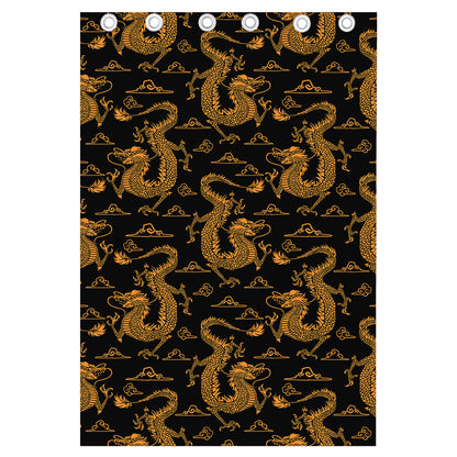 Eastern Dragon Pattern Print Curtain