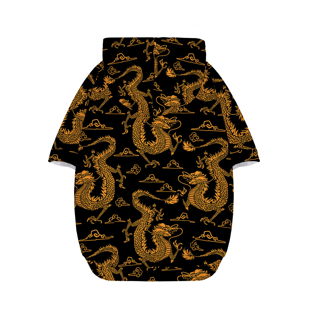 Eastern Dragon Pattern Print Dog Zip Up Hoodie