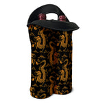 Eastern Dragon Pattern Print Double Neoprene Wine Tote