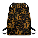 Eastern Dragon Pattern Print Drawstring Backpack