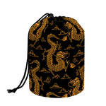 Eastern Dragon Pattern Print Drawstring Makeup Bag