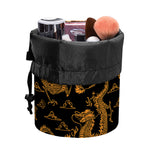 Eastern Dragon Pattern Print Drawstring Makeup Bag