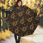 Eastern Dragon Pattern Print Foldable Umbrella