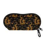 Eastern Dragon Pattern Print Glasses Case