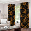 Eastern Dragon Pattern Print Grommet Curtains